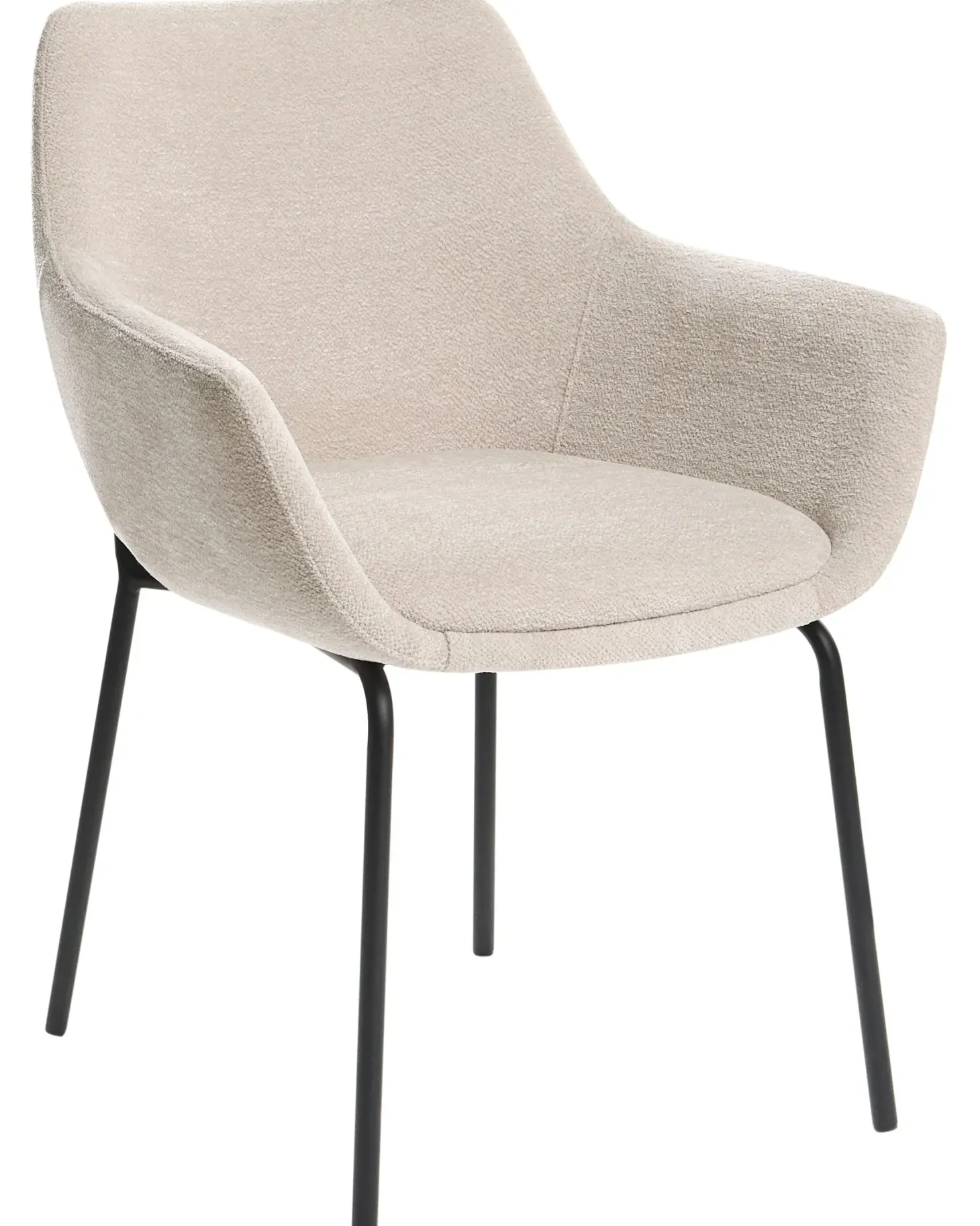 Sæt med 2 spisebordsstole BOWDON Chenille Lys Beige