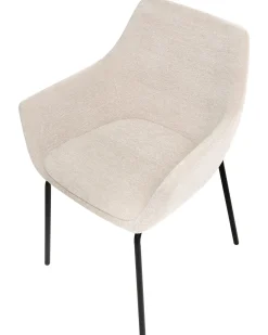 Sæt med 2 spisebordsstole BOWDON Chenille Lys Beige
