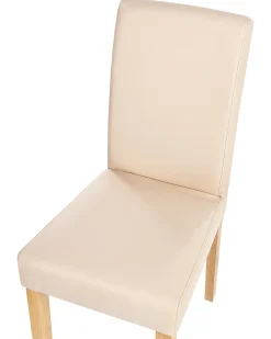 Sæt med 2 spisebordsstole BROADWAY Kunstlæder Beige