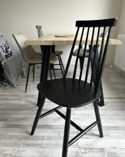 Sæt med 2 spisebordsstole BURBANK Træ Sort