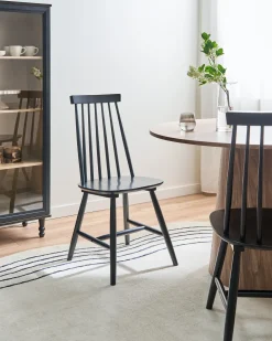 Sæt med 2 spisebordsstole BURBANK Træ Sort