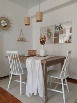 Sæt med 2 spisebordsstole BURBANK Træ Hvid