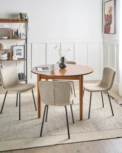Sæt med 4 spisebordsstole CALDWELL Beige
