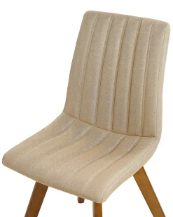 Sæt med 2 spisebordsstole CALGARY Sand Beige