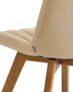 Sæt med 2 spisebordsstole CALGARY Sand Beige