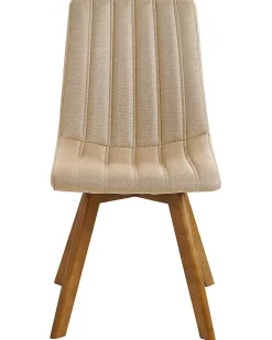 Sæt med 2 spisebordsstole CALGARY Sand Beige