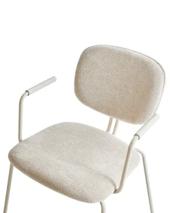 Sæt med 2 spisebordsstole CARILLE Chenille Lys Beige