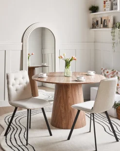 Sæt med 2 spisebordsstole CARVER Beige