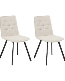 Sæt med 2 spisebordsstole CARVER Beige