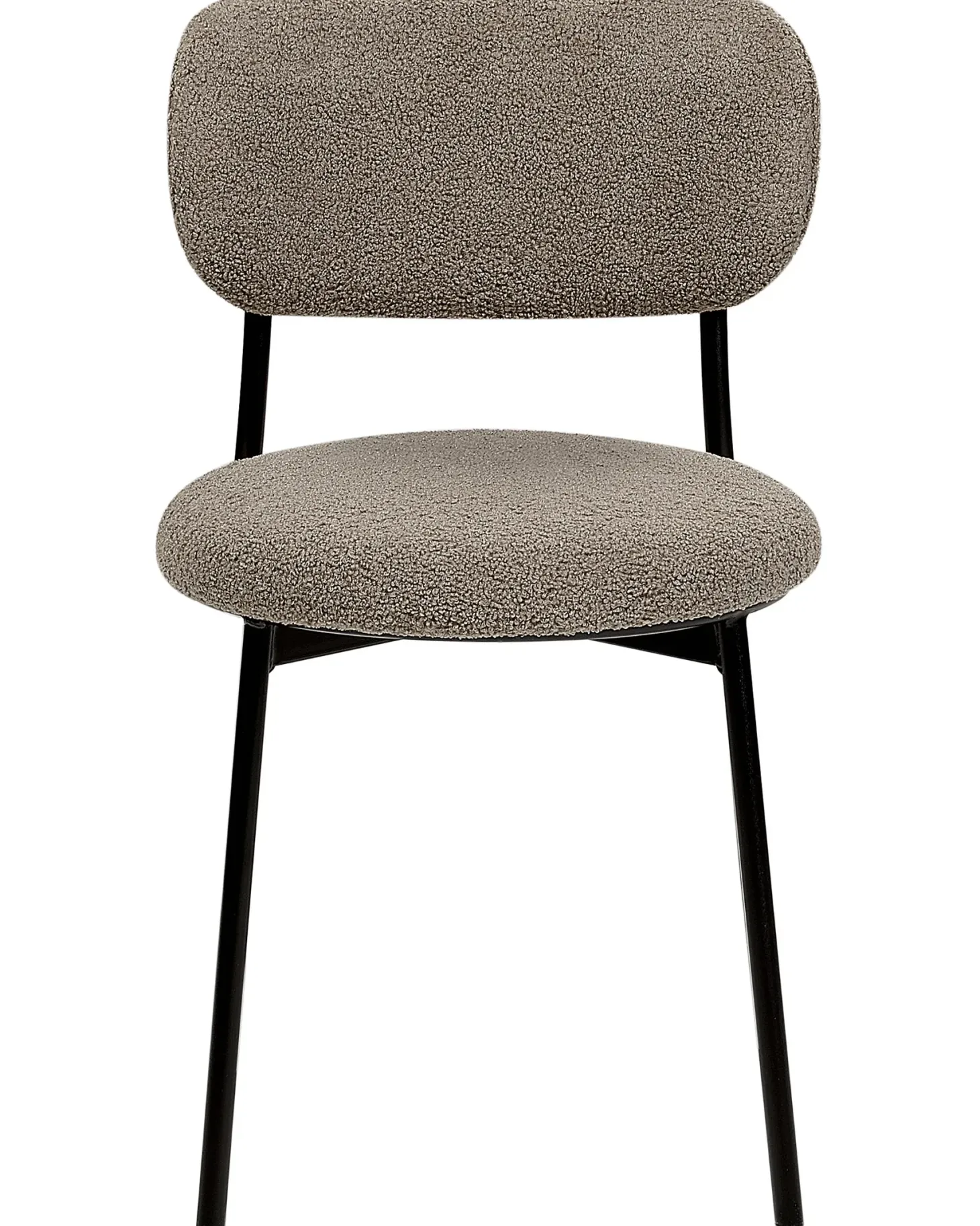 Sæt med 2 spisebordsstole CASEY Boucle Brungrå