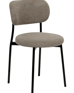 Sæt med 2 spisebordsstole CASEY Boucle Brungrå