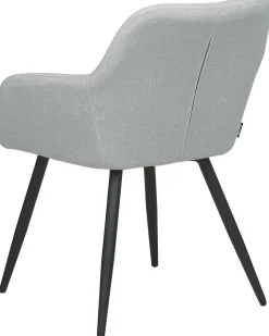 Sæt med 2 spisebordsstole CASMALIA Velour Lysegrå