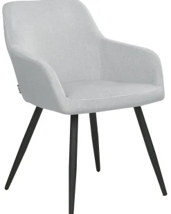 Sæt med 2 spisebordsstole CASMALIA Velour Lysegrå