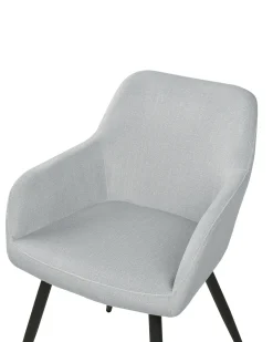 Sæt med 2 spisebordsstole CASMALIA Velour Lysegrå
