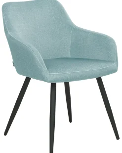 Sæt med 2 spisebordsstole CASMALIA Velour Himmelblå