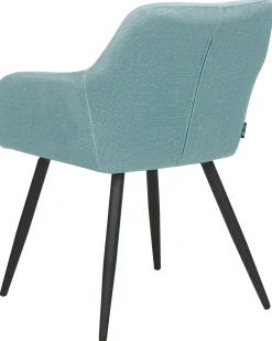 Sæt med 2 spisebordsstole CASMALIA Velour Himmelblå