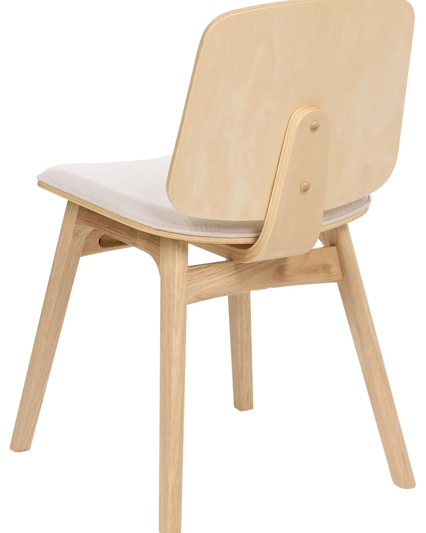 Sæt med 2 spisebordsstole CHARLESTON Træ Lysebrun/lys beige
