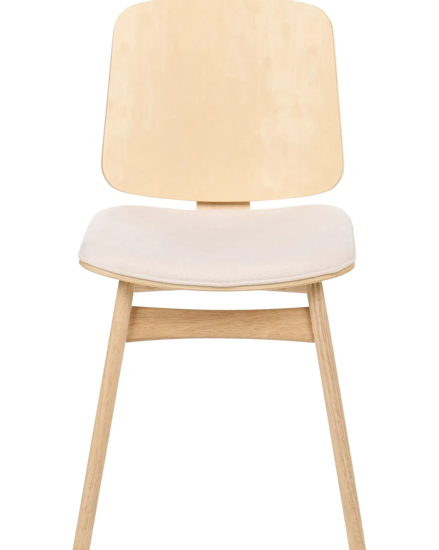 Sæt med 2 spisebordsstole CHARLESTON Træ Lysebrun/lys beige
