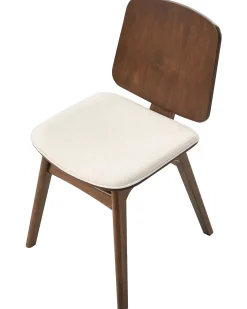 Sæt med 2 spisebordsstole CHARLESTON Træ Brun/lys beige