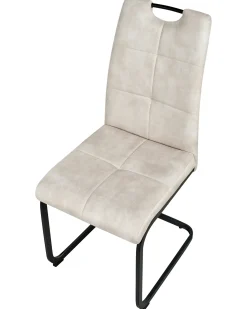 Sæt med 4 spisebordsstole CISCO Lys Beige