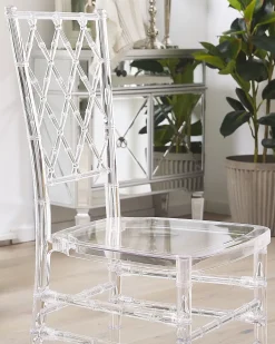 Sæt med 2 spisebordsstole CLARION Transparent