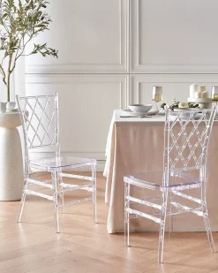 Sæt med 2 spisebordsstole CLARION Transparent