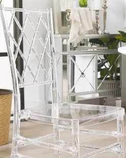 Sæt med 2 spisebordsstole CLARION Transparent
