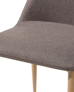 Sæt med 2 spisebordsstole CLAYTON Brungrå