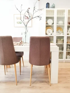Sæt med 2 spisebordsstole CLAYTON Brungrå