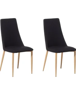 Sæt med 2 spisebordsstole CLAYTON Sort