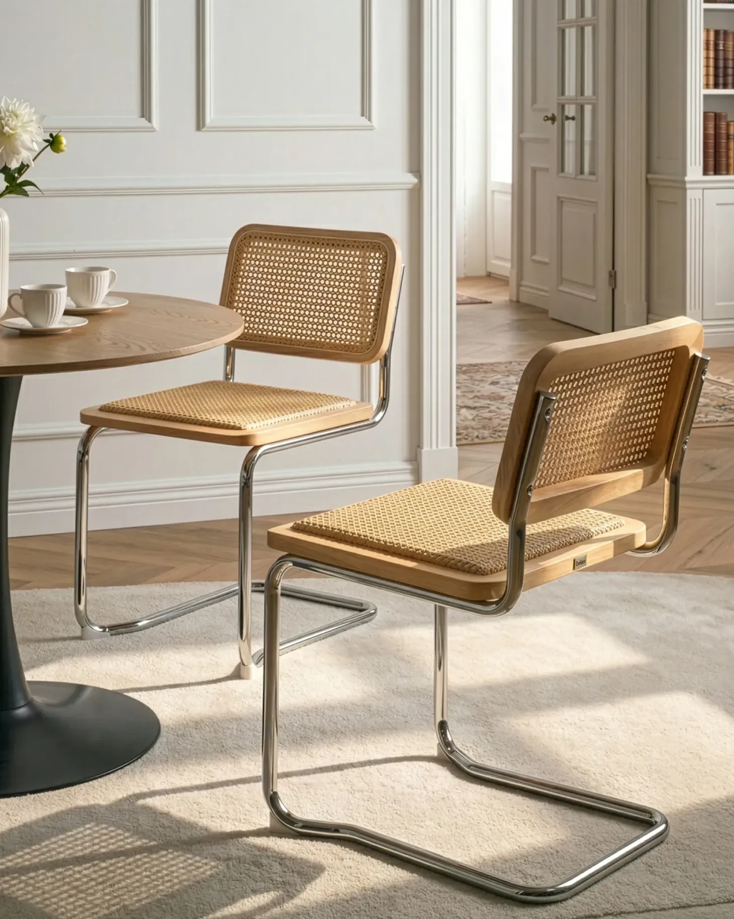 Sæt med 2 spisebordsstole CORDOVA Rattan Lysebrun