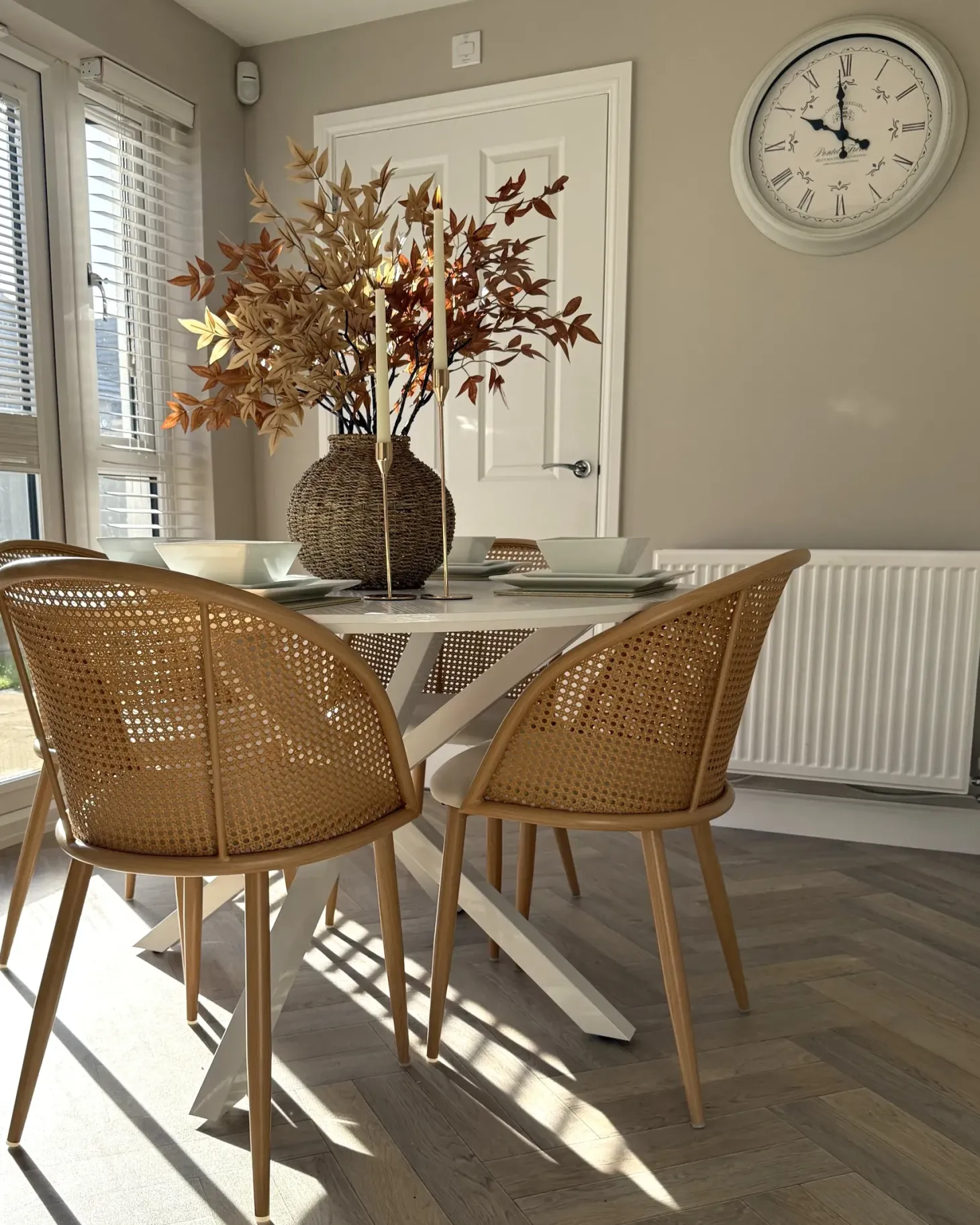 Sæt med 2 spisebordsstole CORNELL Metal Lys Beige