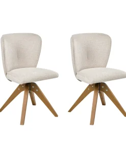 Sæt med 2 spisebordsstole COSO Lys Beige