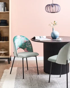 Sæt med 2 spisebordsstole COVELO Velour Mintgrøn