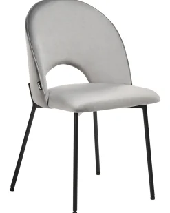 Sæt med 2 spisebordsstole COVELO Velour Grå