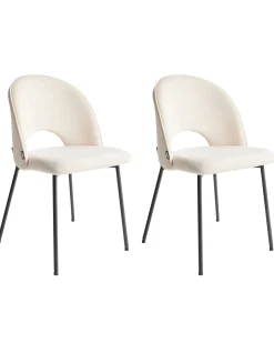 Sæt med 2 spisebordsstole COVELO Lys Beige