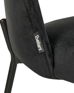 Sæt med 2 spisebordsstole COVELO Velour Sort