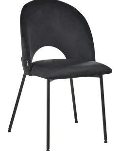 Sæt med 2 spisebordsstole COVELO Velour Sort