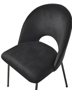 Sæt med 2 spisebordsstole COVELO Velour Sort