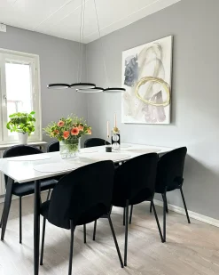 Sæt med 2 spisebordsstole COVELO Velour Sort