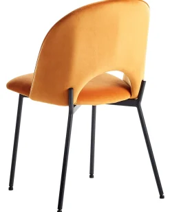 Sæt med 2 spisebordsstole COVELO Velour Orange