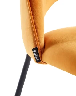 Sæt med 2 spisebordsstole COVELO Velour Orange