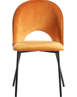 Sæt med 2 spisebordsstole COVELO Velour Orange