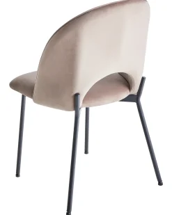 Sæt med 2 spisebordsstole COVELO Velour Brungrå