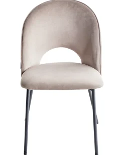Sæt med 2 spisebordsstole COVELO Velour Brungrå