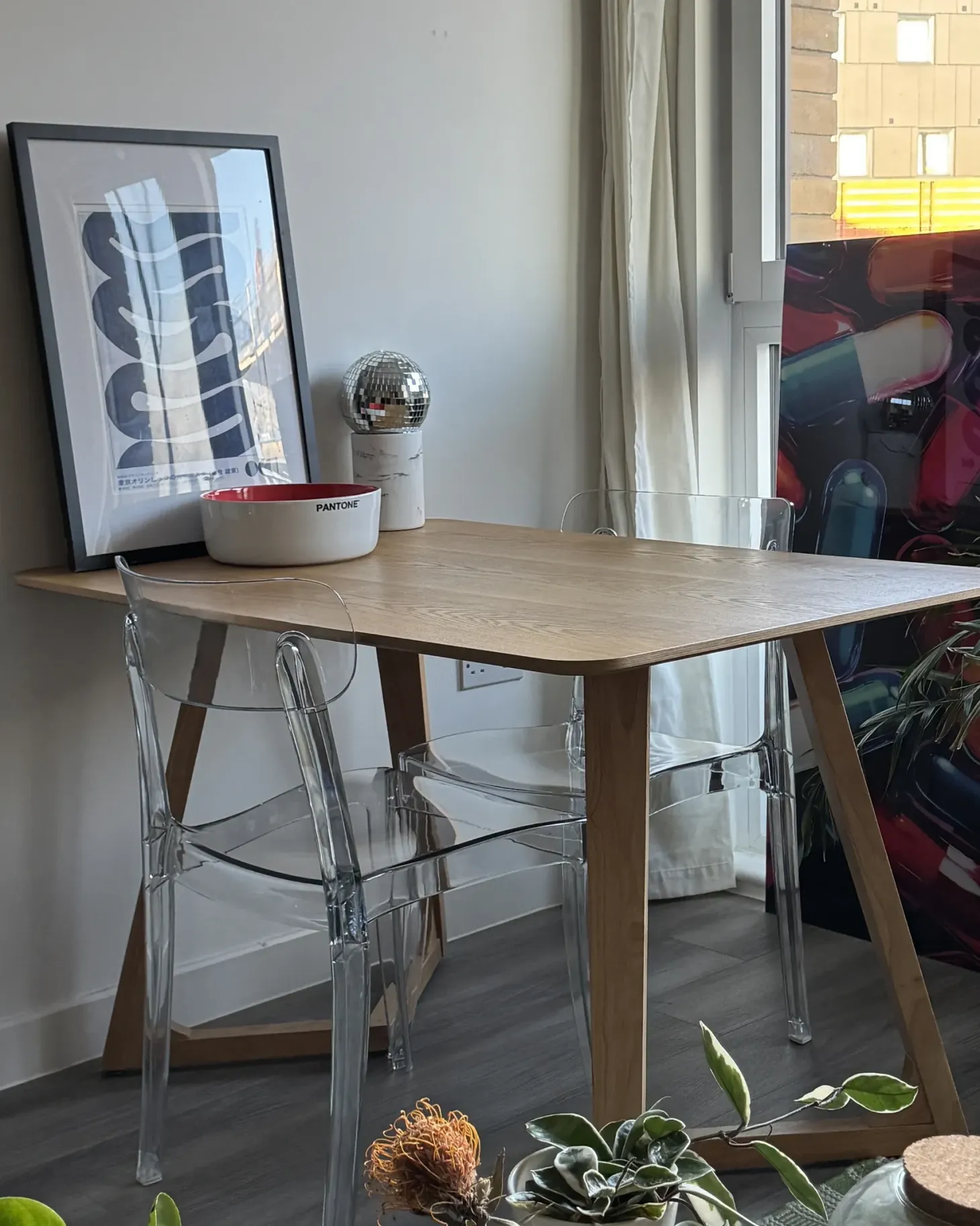 Sæt med 2 spisebordsstole COVINGTON Transparent