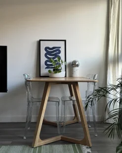Sæt med 2 spisebordsstole COVINGTON Transparent