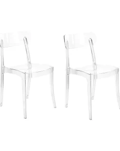 Sæt med 2 spisebordsstole COVINGTON Transparent