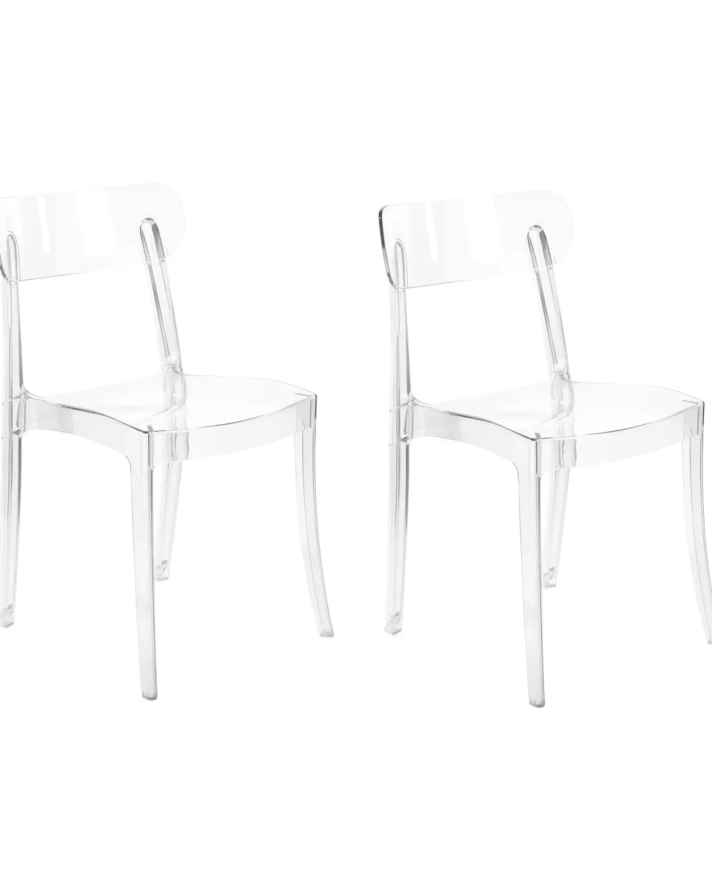 Sæt med 2 spisebordsstole COVINGTON Transparent