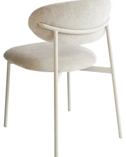 Sæt med 2 spisebordsstole COWLEY Chenille Lys Beige